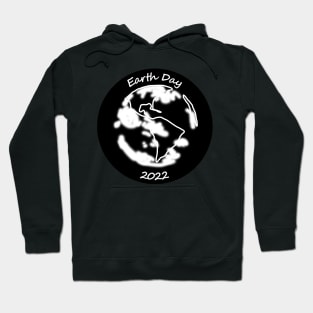 White Planet Earth Day 2022 Monochrome Hoodie